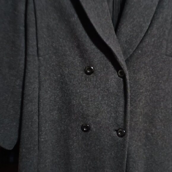 Donnybrook Women Full Length Wool Overcoat Size 12 Black Gray - Picture 9 of 16